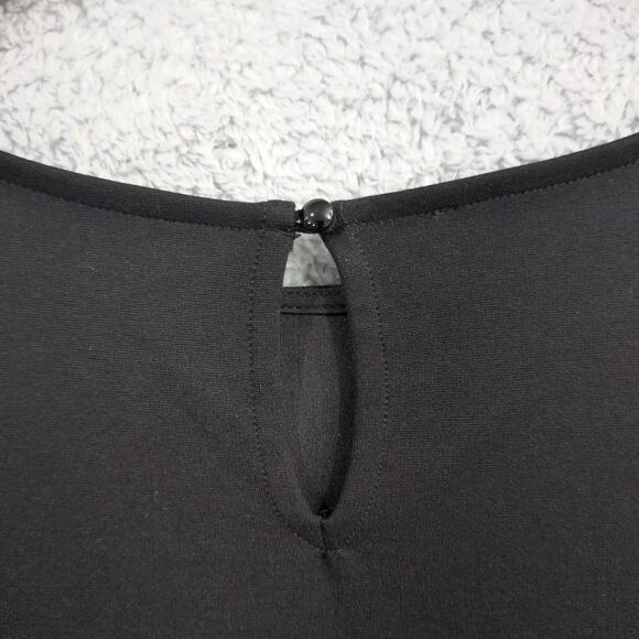 TALBOTS RSVP Black Lace Blouse Women's Medium Scalloped Hem 3/4 Sleeve Lined NWT - Picture 11 of 11